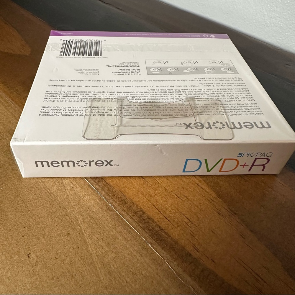 Memorex DVD Plus R 5 Pack 16X 4.7GB 120 Min Blank Recordable Discs - Picture 5 of 6